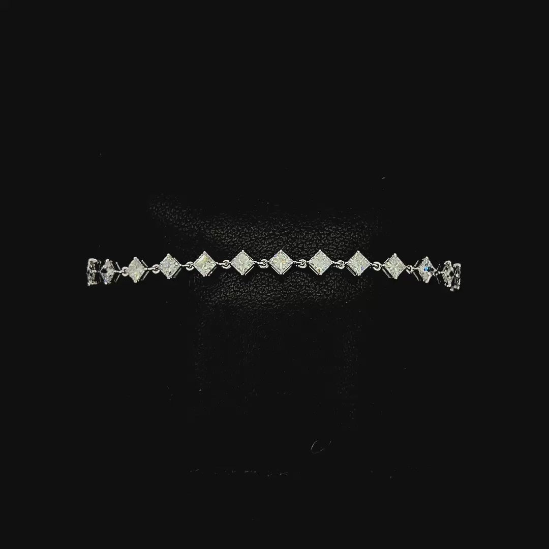 Lab grown diamond cuff bracelet