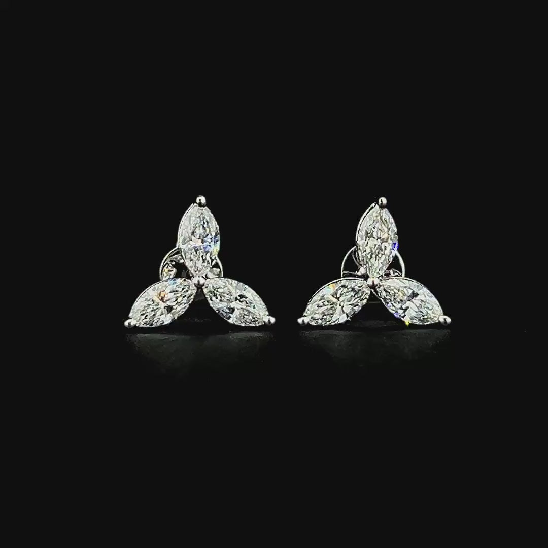 Lab grown diamond pushback stud earring
