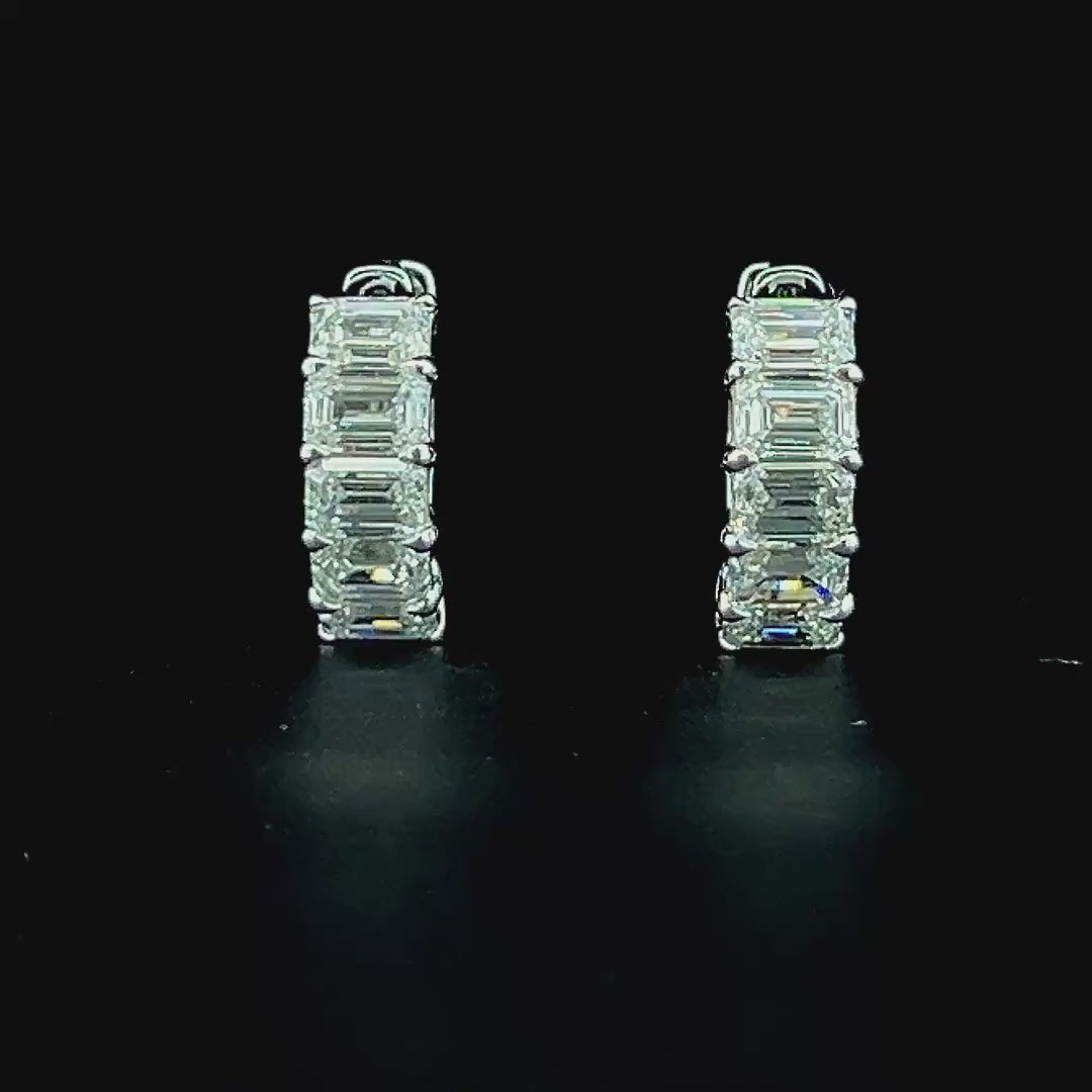Lab grown diamond hoop earring
