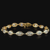Lab grown diamond bezel bracelet