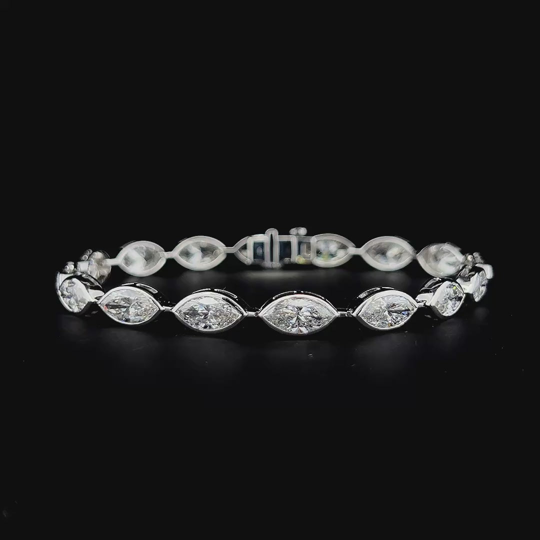 Lab grown diamond fancy shape bracelet