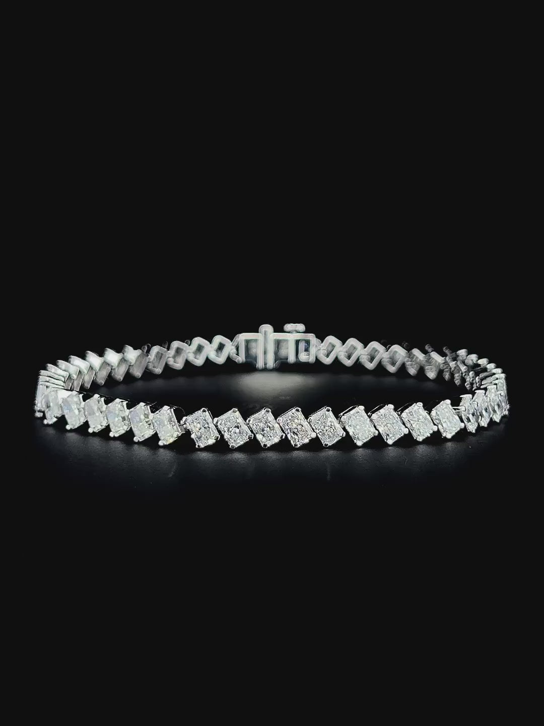 Lab grown diamond fancy shape bracelet
