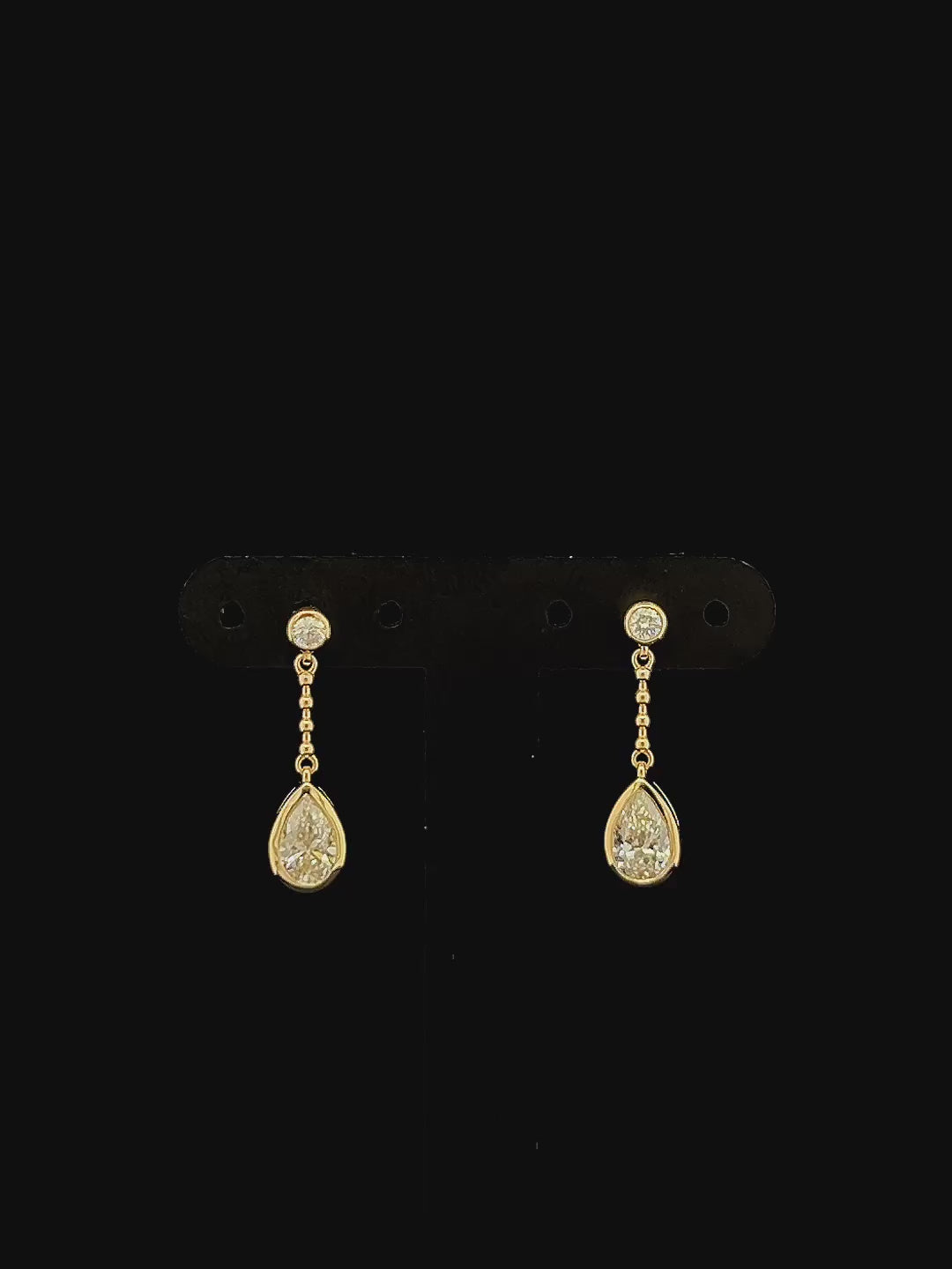 Lab grown diamond dangling earring
