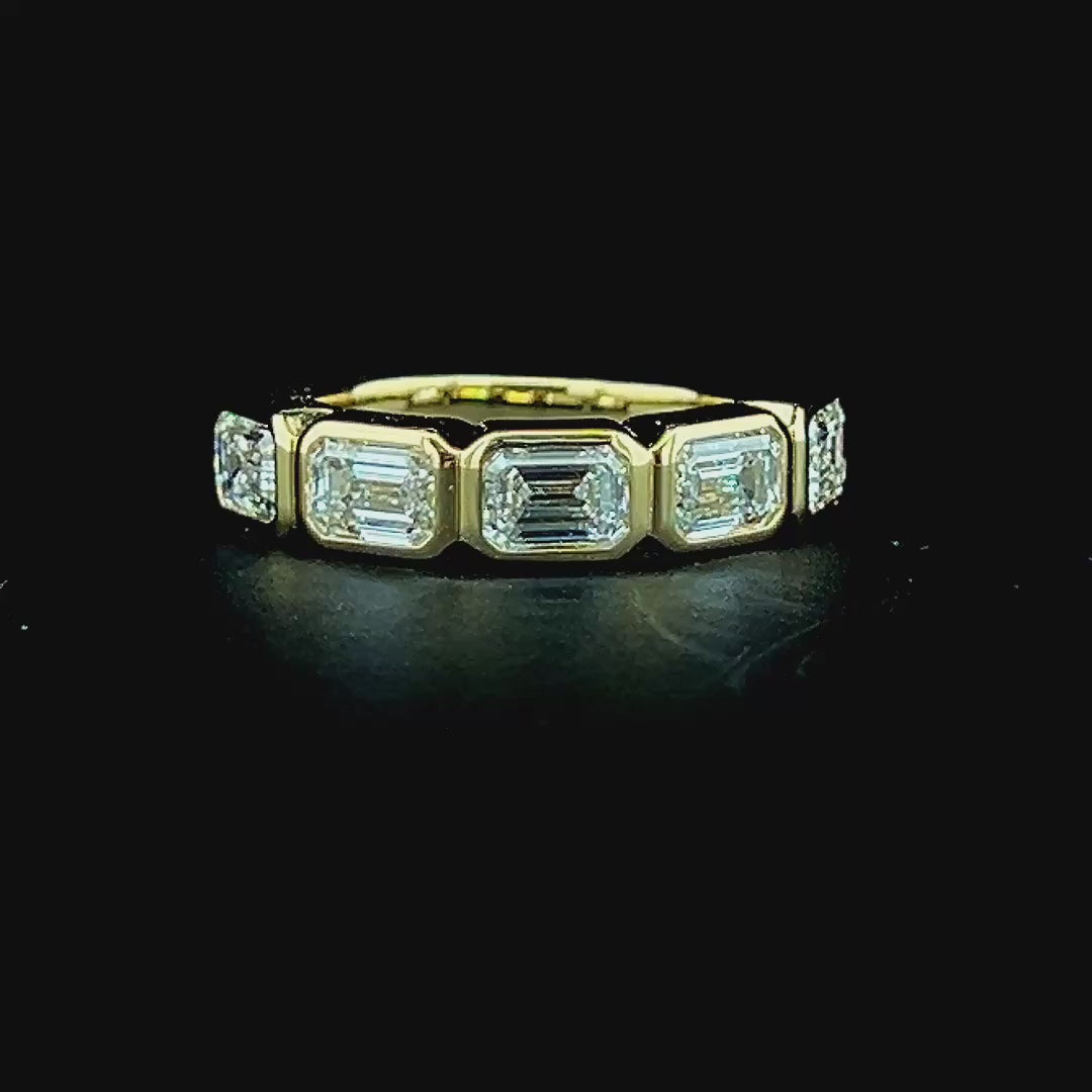Lab grown diamond bezel rings