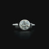 Lab grown diamond bezel rings