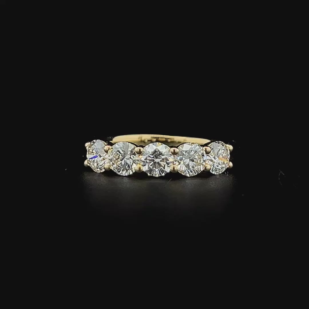Lab grown diamond 5 stone rings