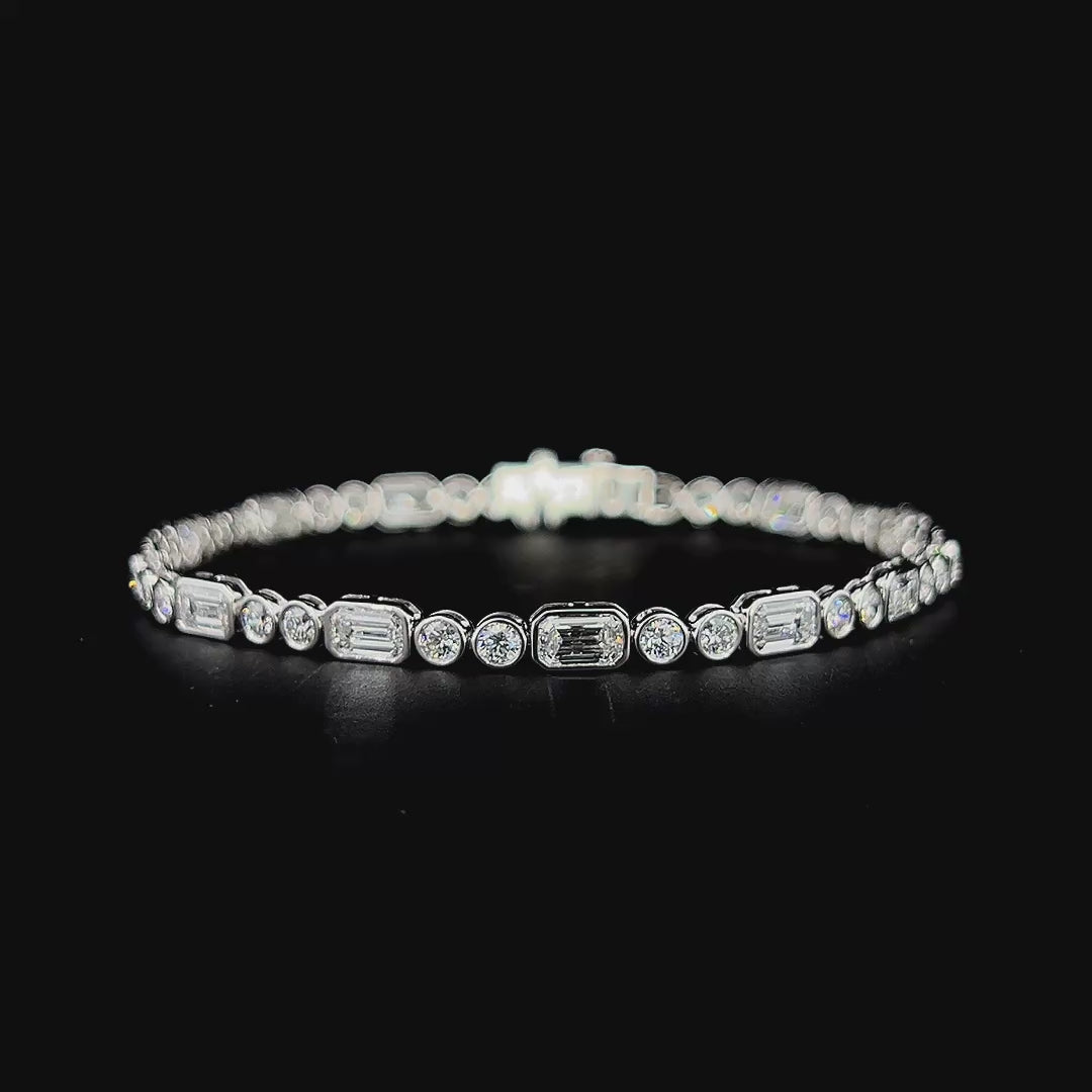 Lab grown diamond mix shape bracelet