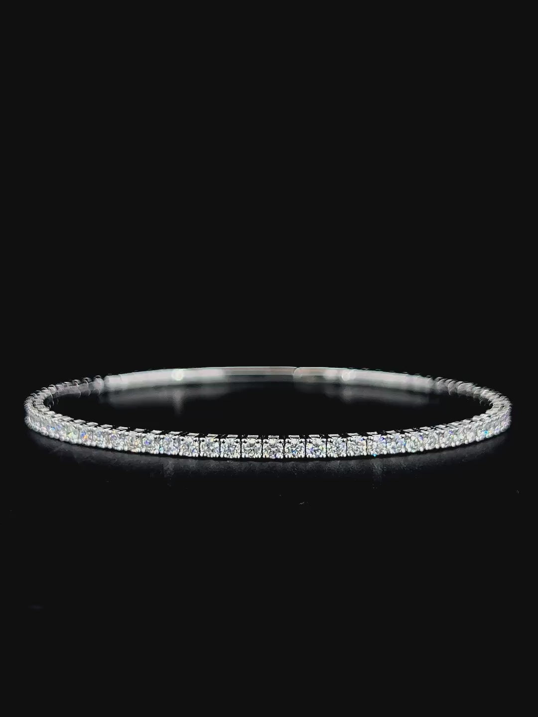 Lab grown diamond bangle bracelet