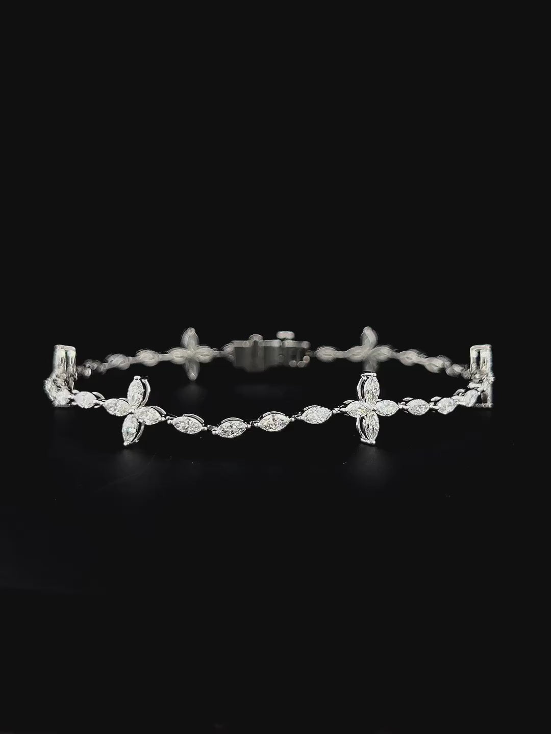 Lab grown diamond fancy shape bracelet