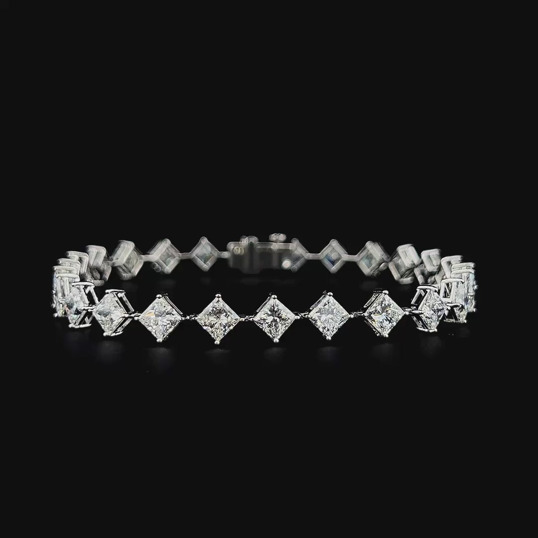 Lab grown diamond fancy shape bracelet