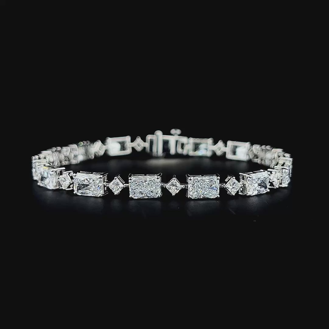 Lab grown diamond mix shape bracelet