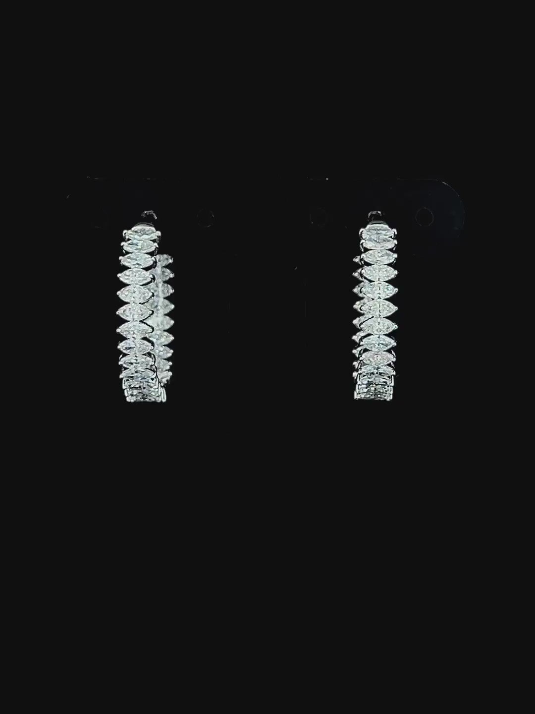 Lab grown diamond hoop earring