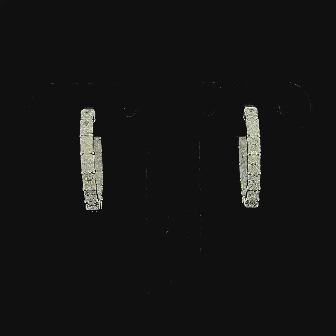 Lab grown diamond hoop earring