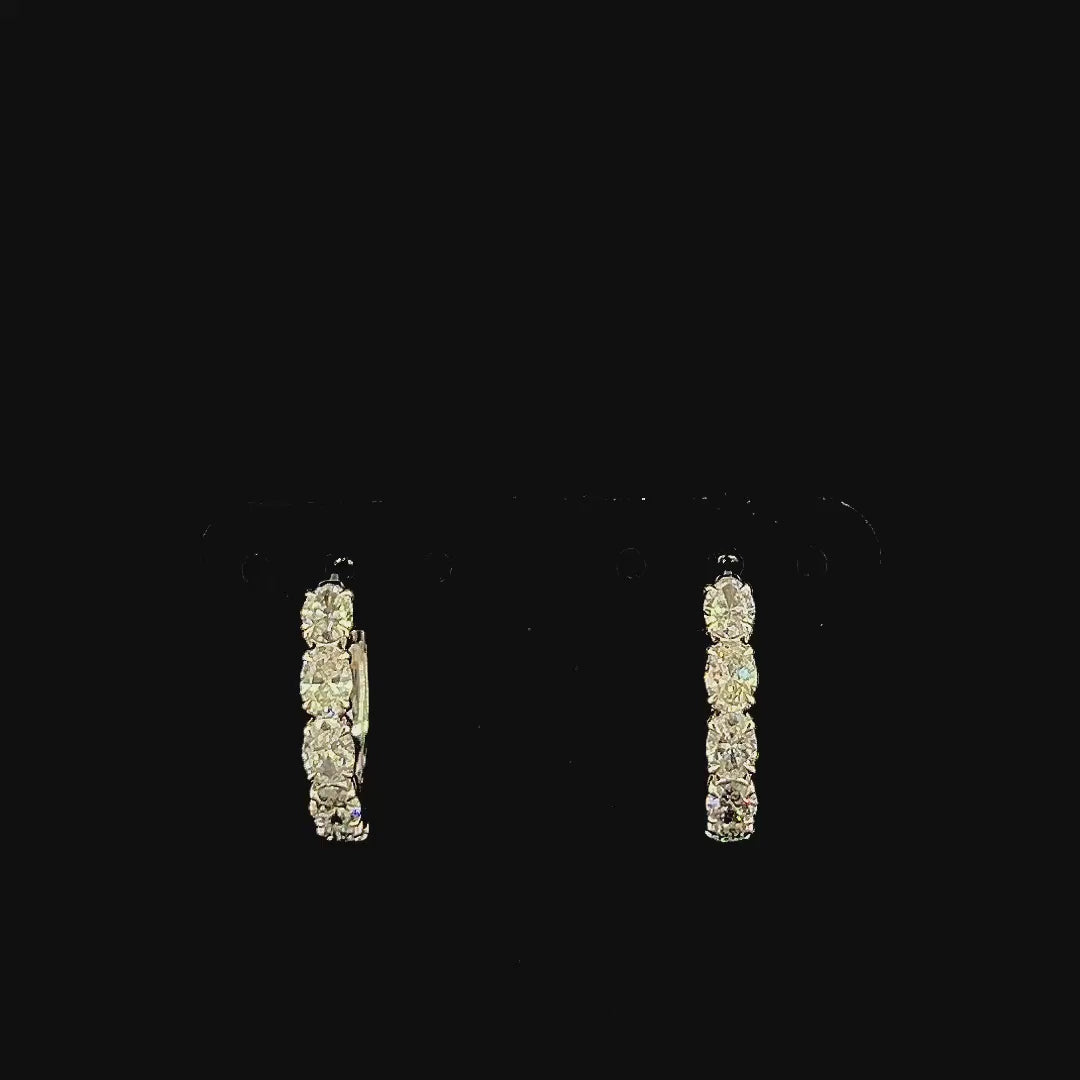 Lab grown diamond hoop earring