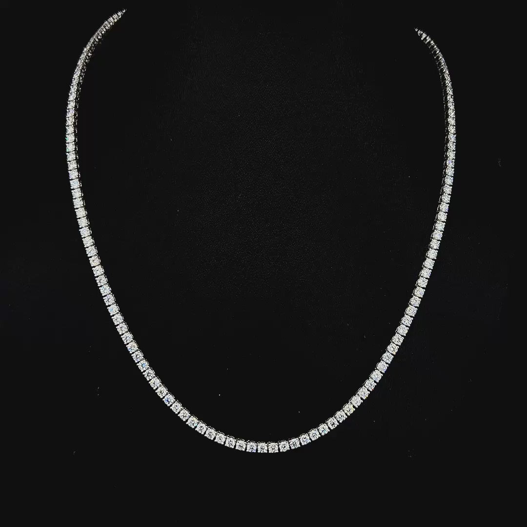 Lab grown diamond tennis necklace