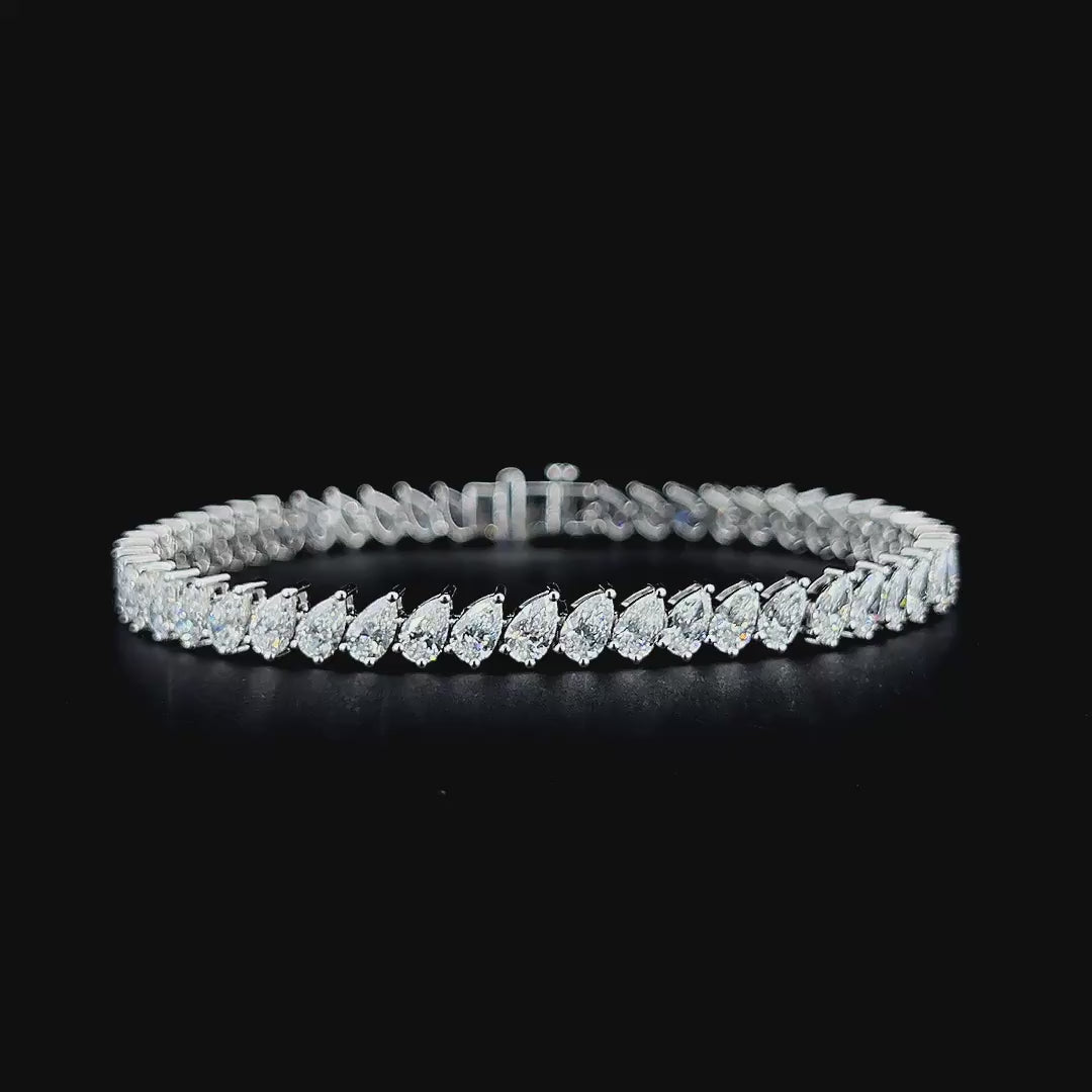 Lab grown diamond fancy shape bracelet