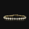 Lab grown diamond bezel bracelet