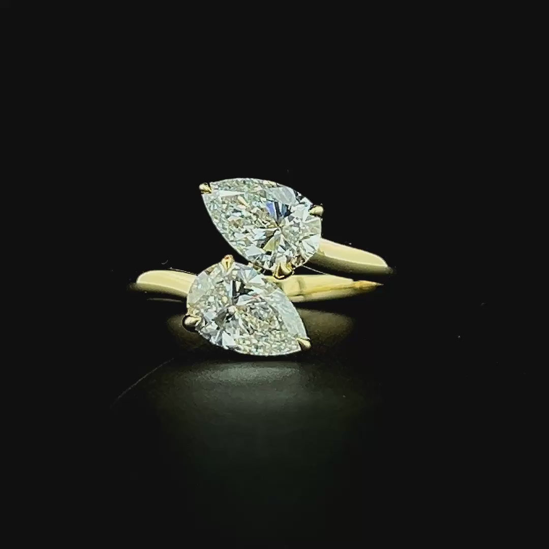 Lab grown diamond toe ring rings