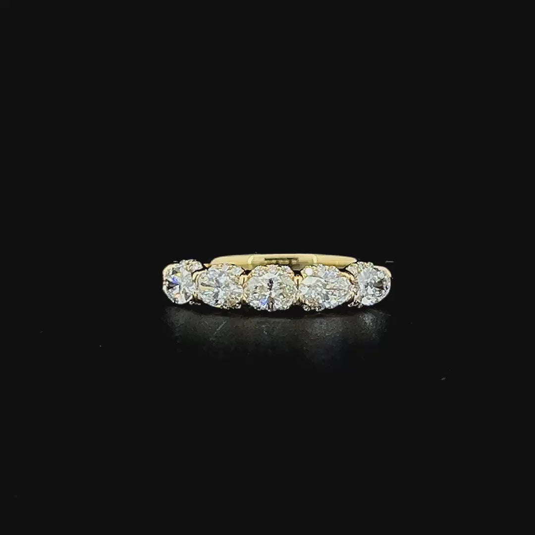 Lab grown diamond 5 stone rings