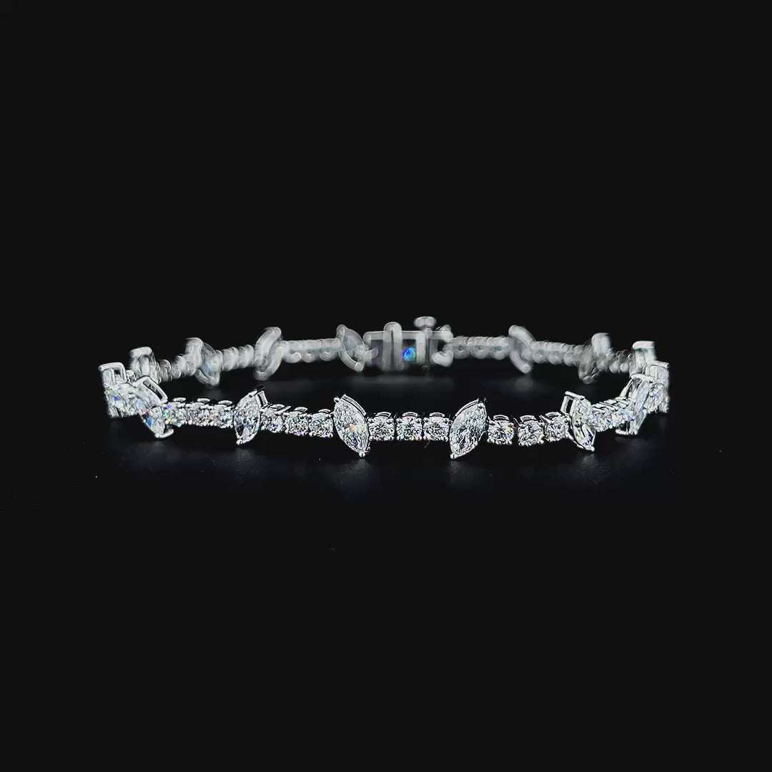 Lab grown diamond mix shape bracelet