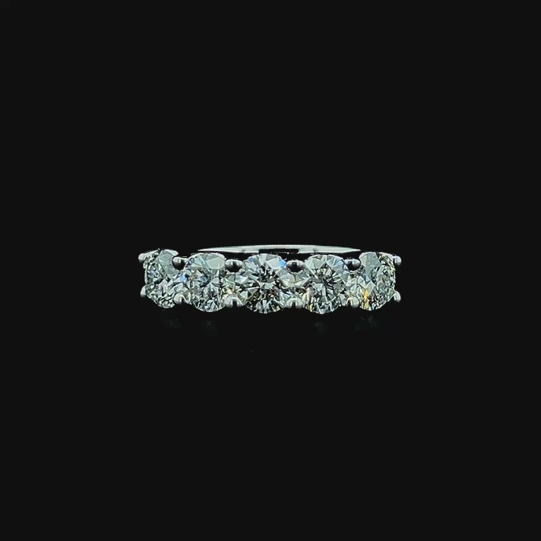 Lab grown diamond 5 stone rings