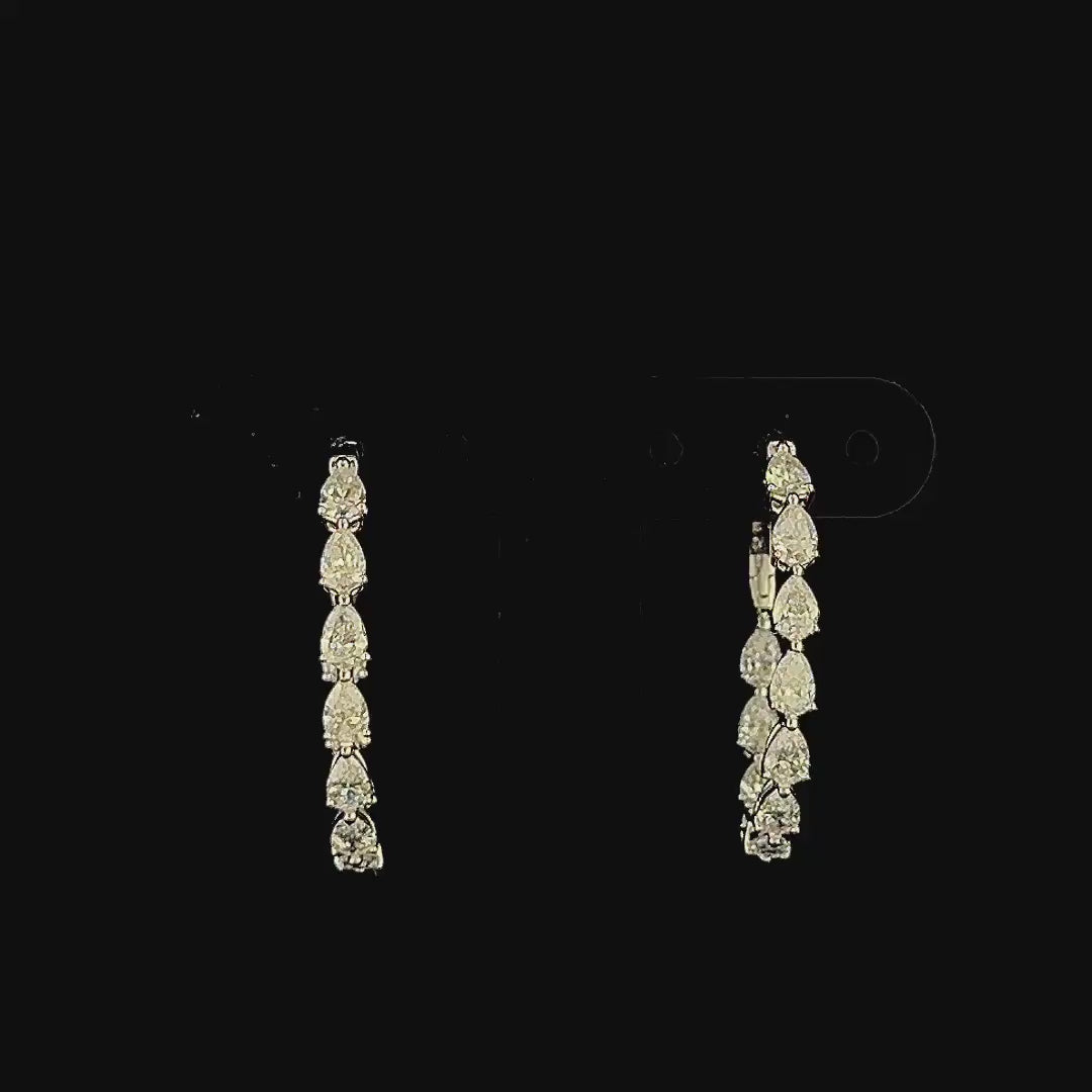 Lab grown diamond hoop earring