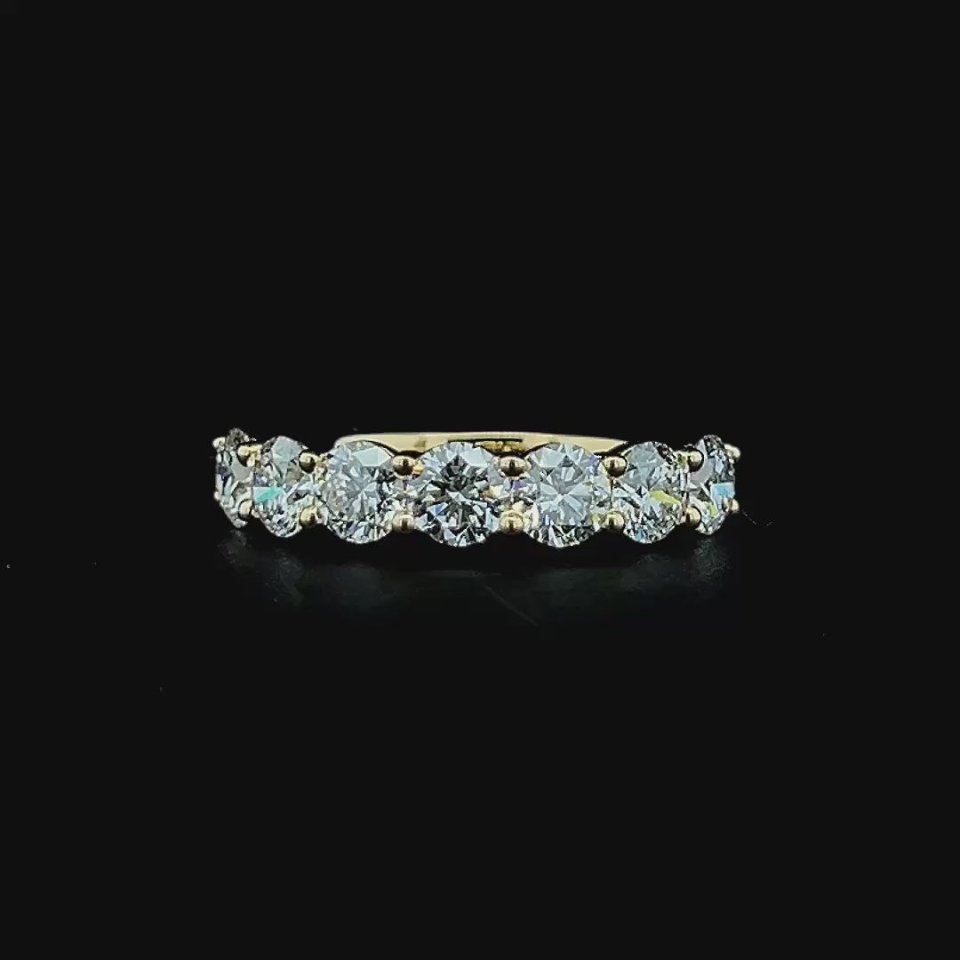 Lab grown diamond 7 stone rings