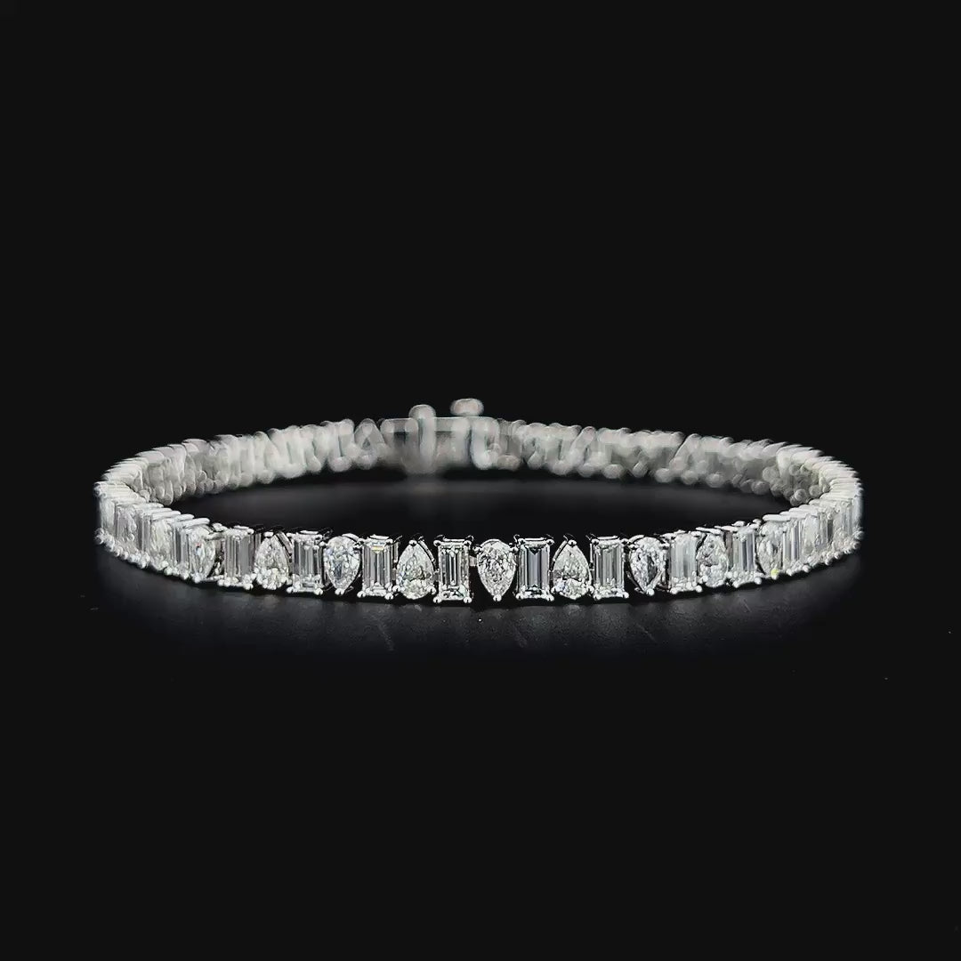 Lab grown diamond mix shape bracelet