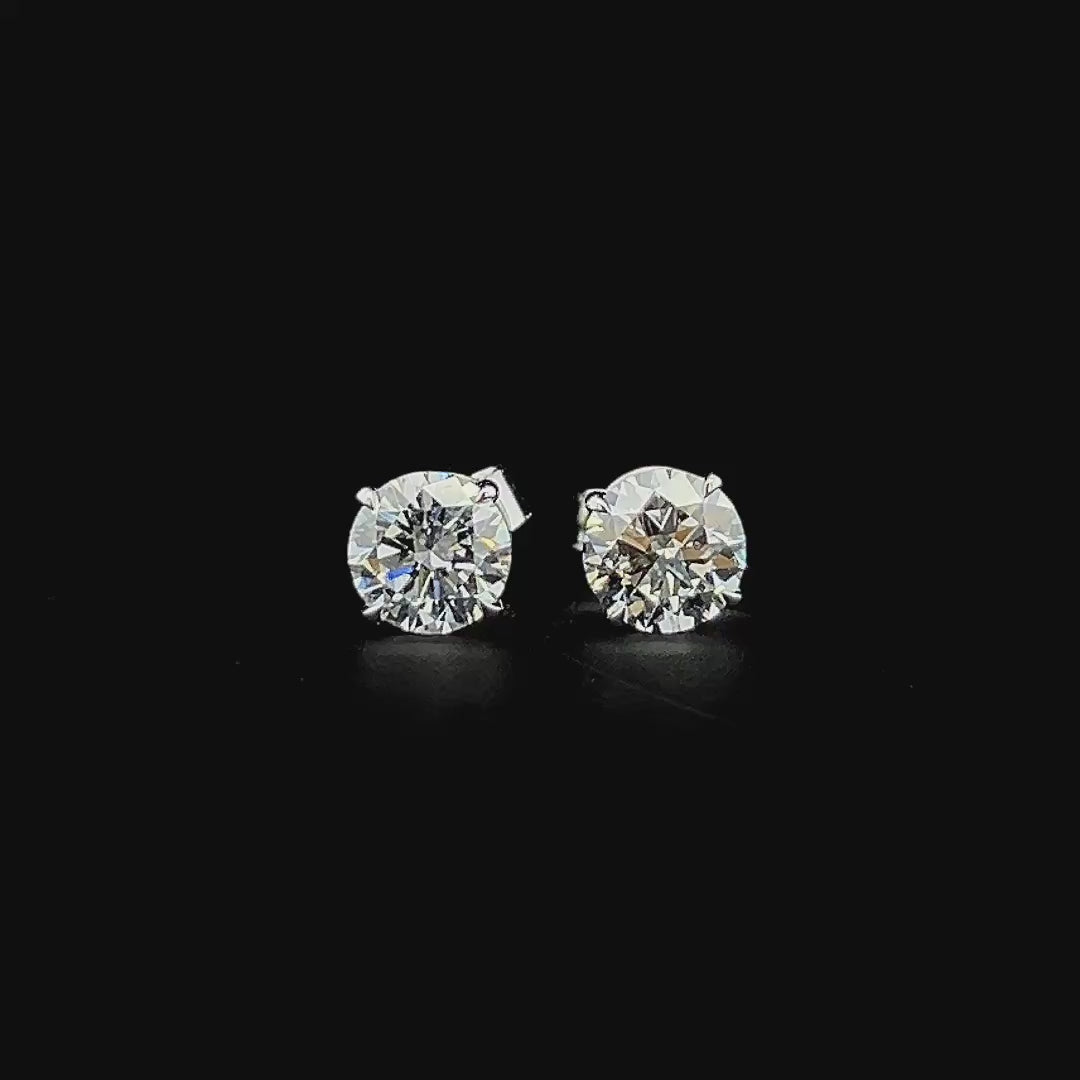 Lab grown diamond pushback stud earring