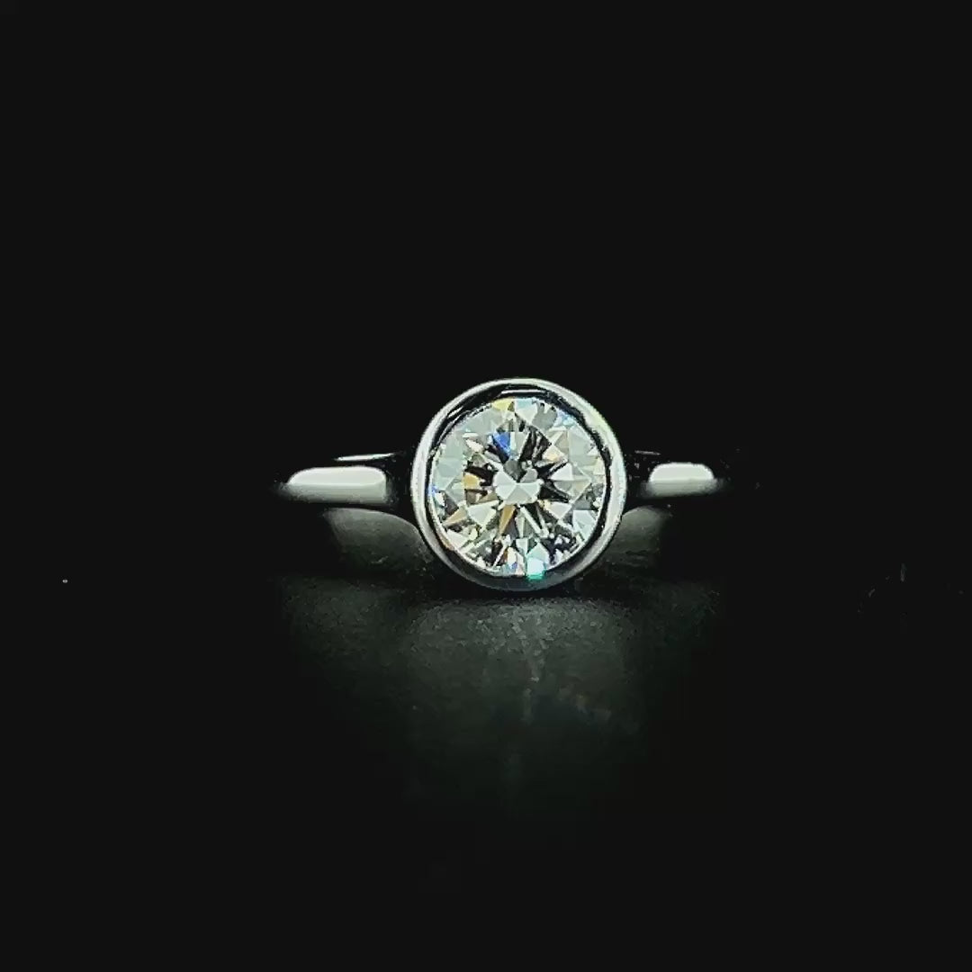 Lab grown diamond bezel rings