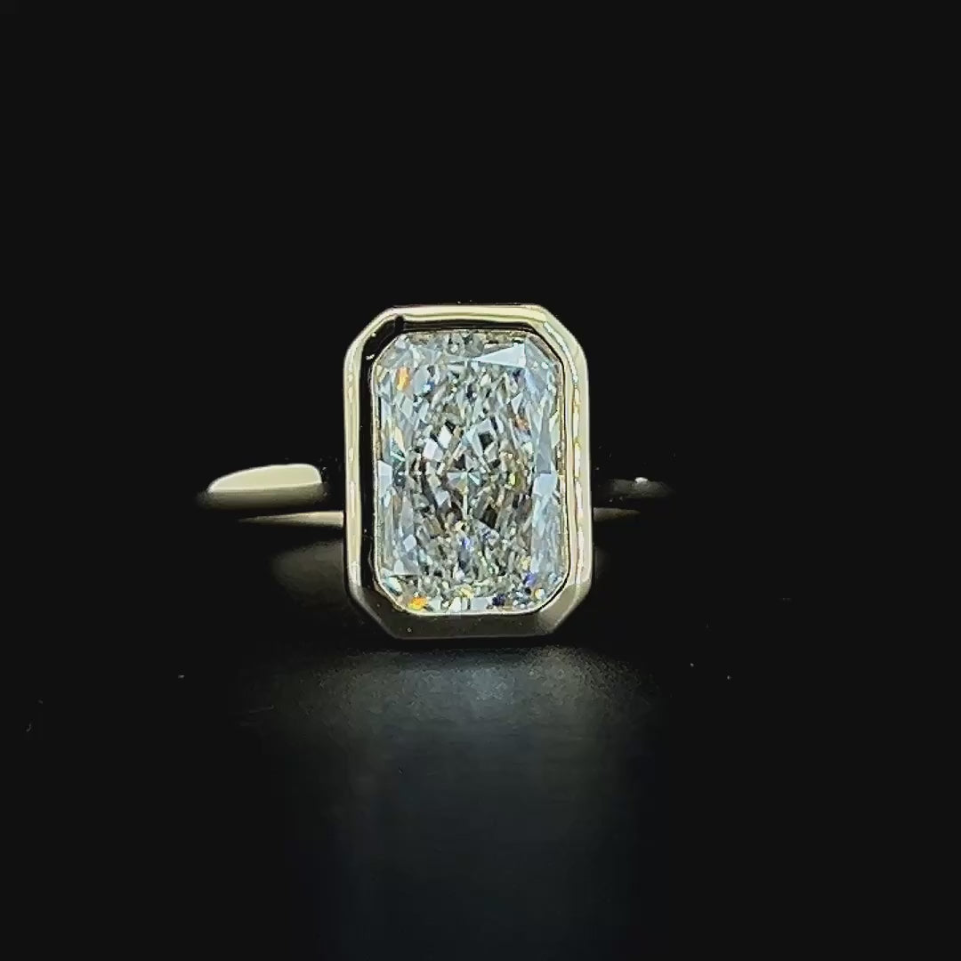 Lab grown diamond bezel rings