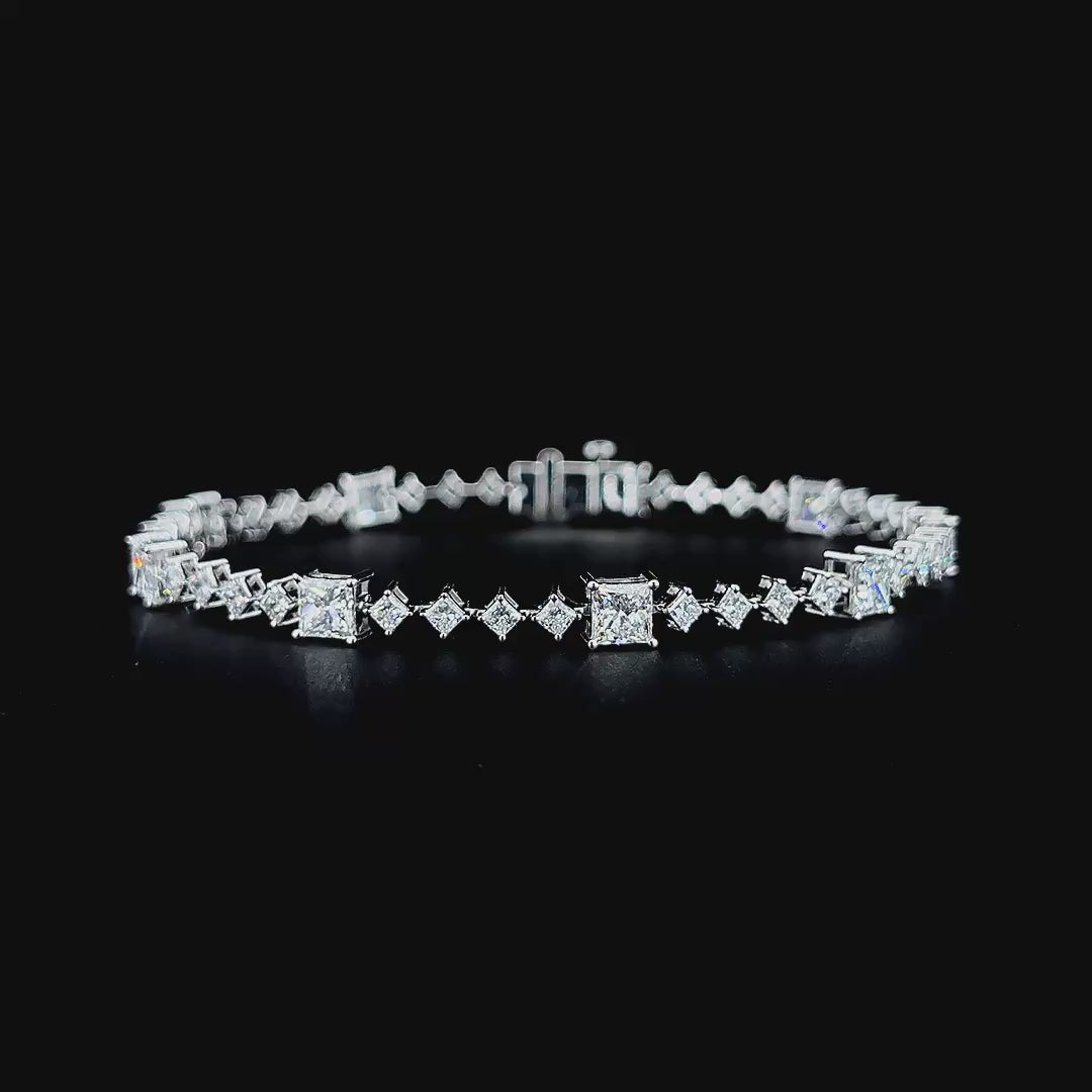 Lab grown diamond fancy shape bracelet